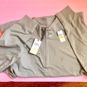 Men’s NWT IZOD LONG SLEEVE ZIPPER NECK POLO